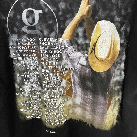 Garth Brooks World Tour Shirt Men Medium M Black 2014-16 Concert TULTEX Item #1 - Picture 4 of 6